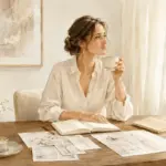 Hochzeitsstress: Wie du deine Hochzeit planst, ohne dich selbst zu verlieren Braut bei einer ruhigen Pause während der Hochzeitsplanung – Hochzeit planen ohne Hochzeitsstress