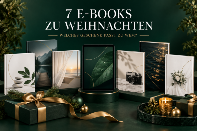 7 E-Books zu Weihnachten von Maria Mi – Geschenkekompass für Self-Care, Fokus, Neustart und mehr Titel: