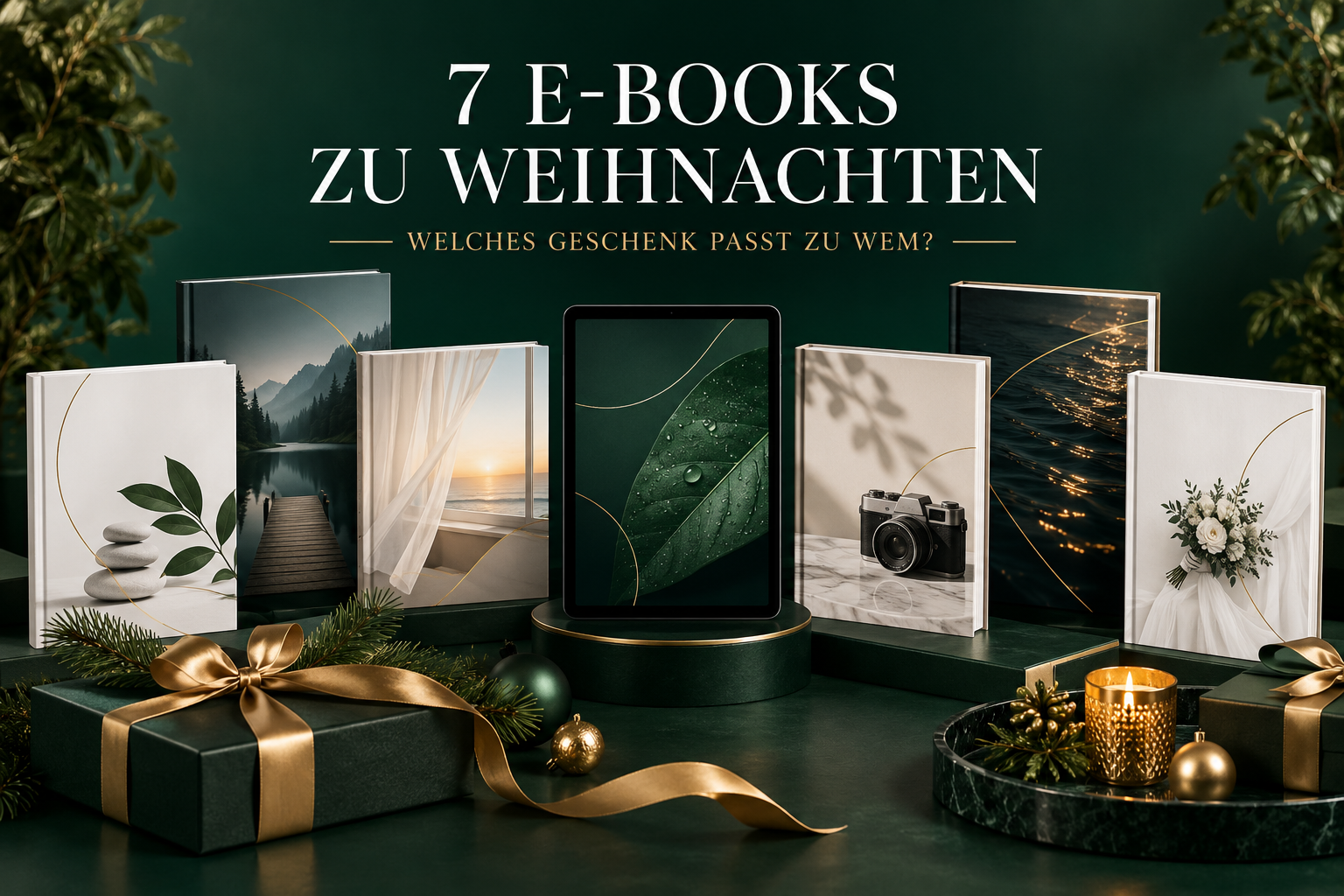 7 E-Books zu Weihnachten von Maria Mi – Geschenkekompass für Self-Care, Fokus, Neustart und mehr Titel:
