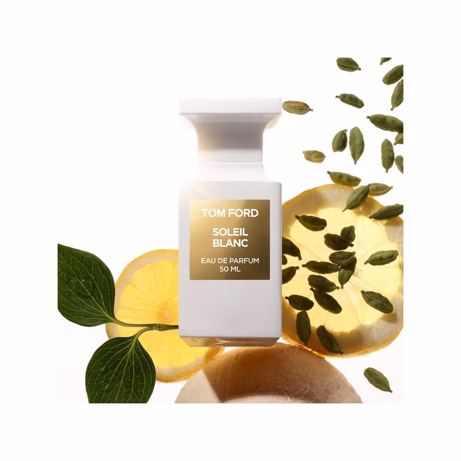 Flakon des Tom Ford Soleil Blanc Eau de Parfum