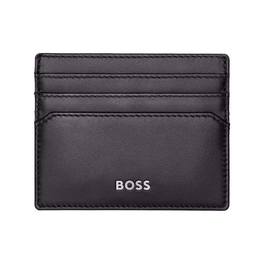 Schwarzer HUGO BOSS Classic Smooth Kartenhalter